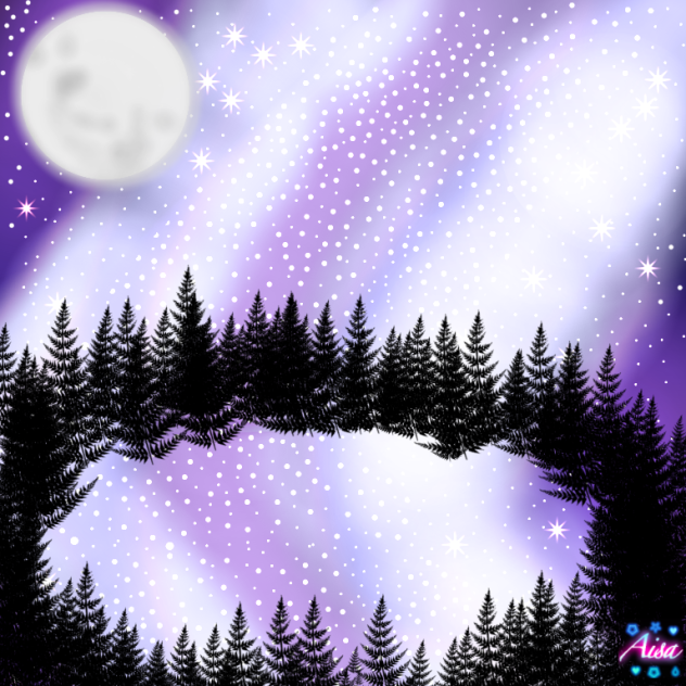 地の川？と月夜の天の川