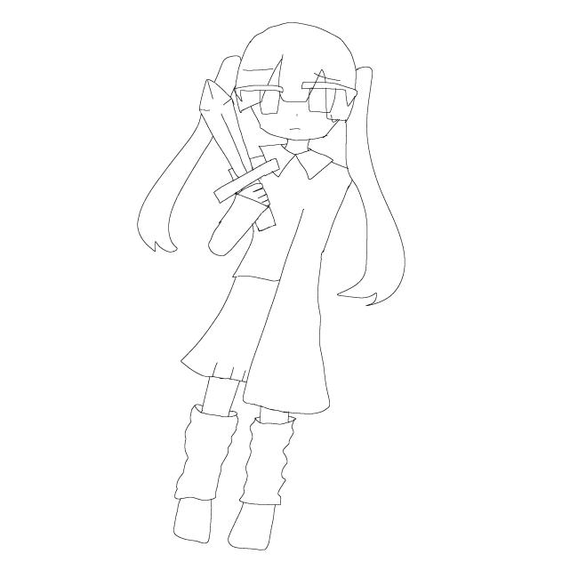 塗り絵大線画