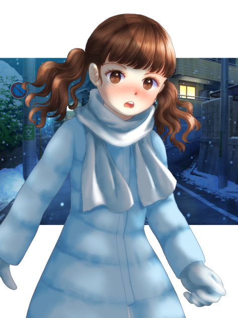 冬のElementary school student