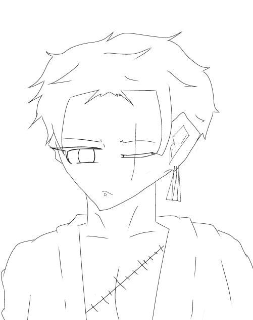 ゾロ　フリー線画