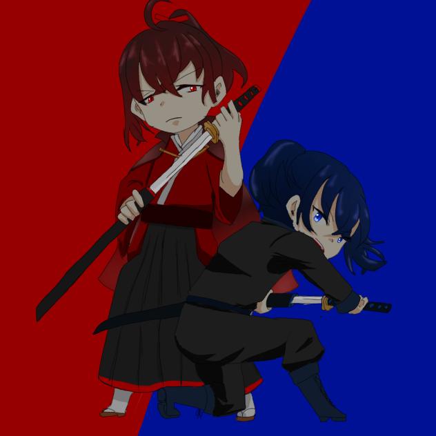 赤と青