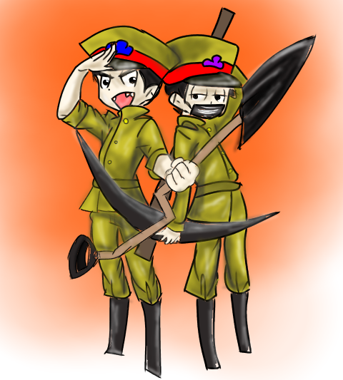 おそ松さん(カラ松と一松)×獄都事変パロ