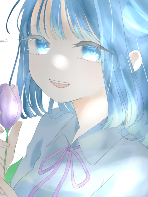 こよみさんの線画塗りました!!
