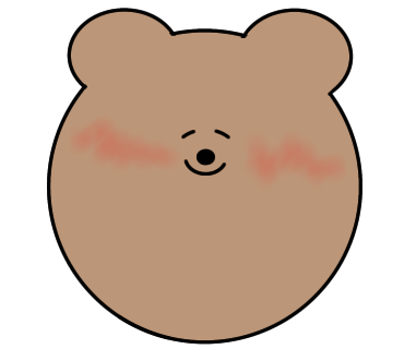 優しく怒ってるクマを描きましたよ