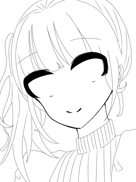 オリキャラ線画1