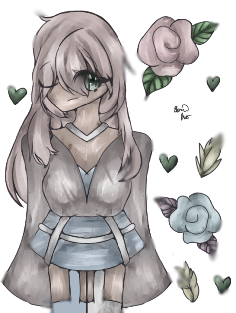 A Girl with Roses