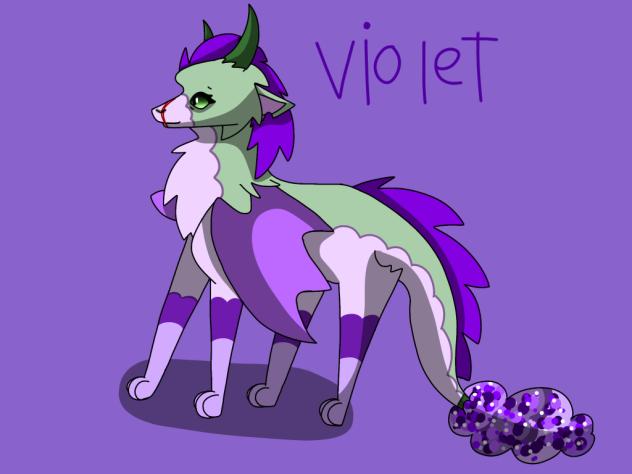 Dragon, Lavender Dragon, Violet.