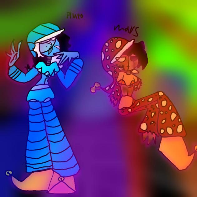 Pluto and Mars - ibisPaint