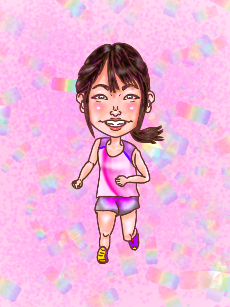 似顔絵 相原美咲 ダイソー女子駅伝部