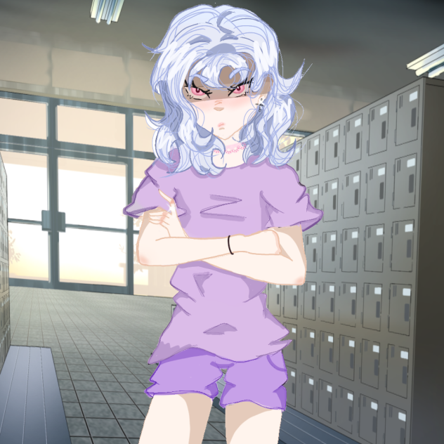 angry school girl