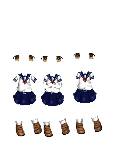 Chibi Sailor uniform 3 versions