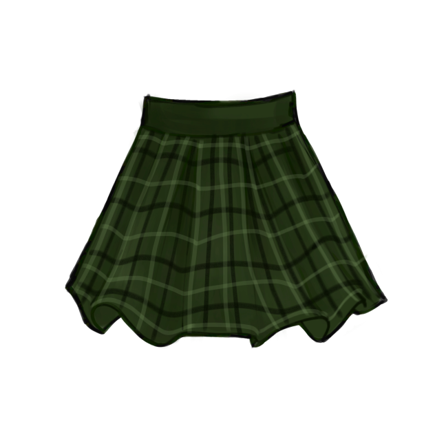 comfy uniform skirt (green) - ibisPaint