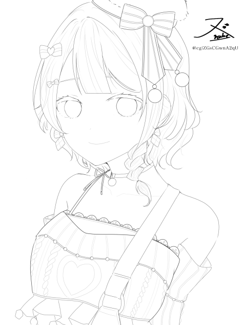 かすかす🎉 線画