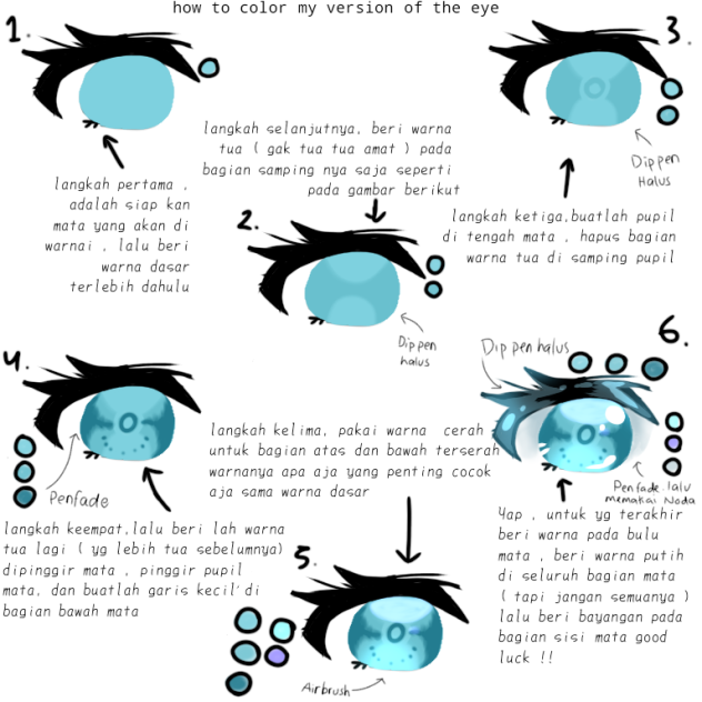 how to color my version of the eye