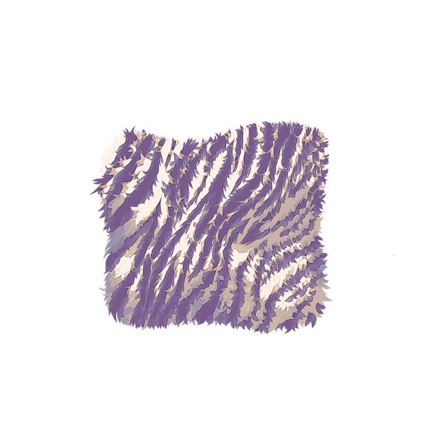 Light Zebra Print fur pillow