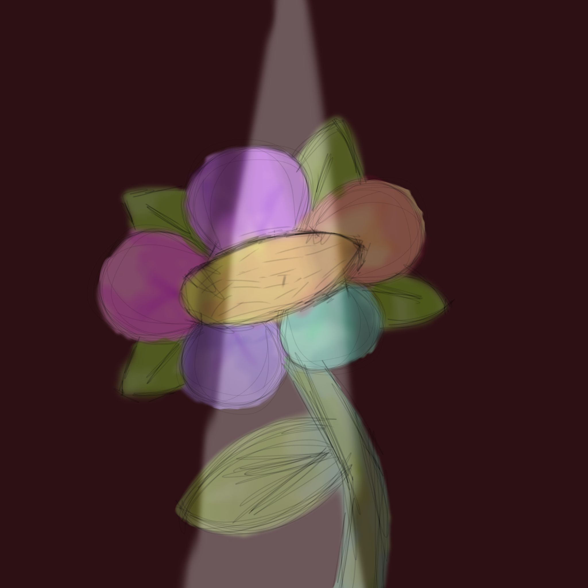 rainbow flower 💐 - ibisPaint