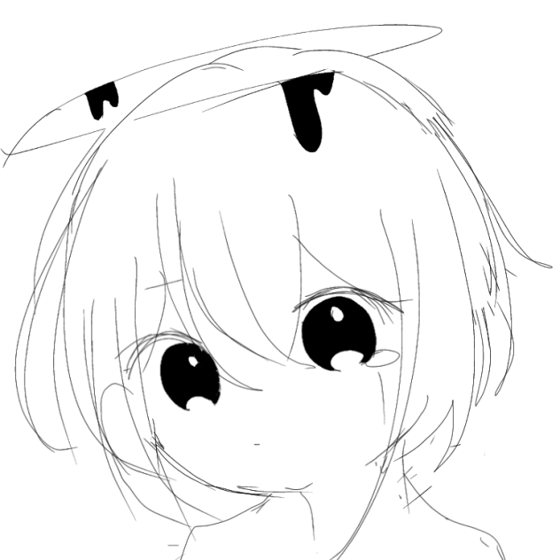厚塗りする予定のイラスト