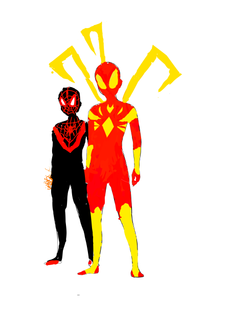 iron spider miles morales and ghost spid