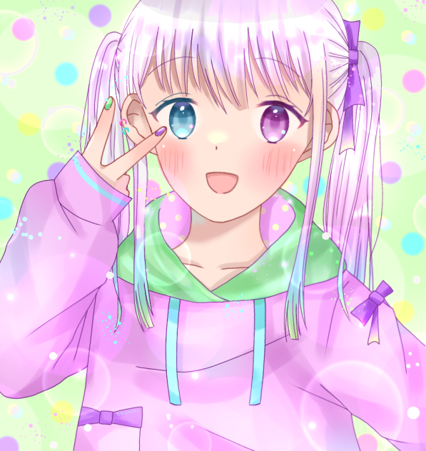 💜💛ツインテール✖パステル💙💚