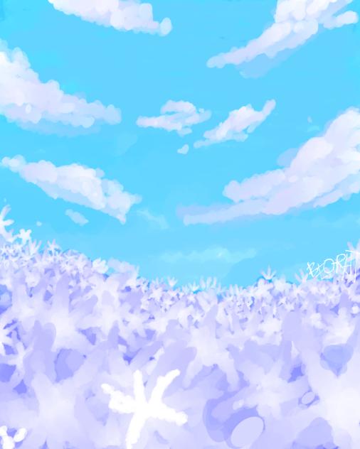 Never ending flower field