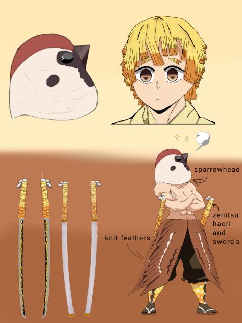 zenitsu as inosuke