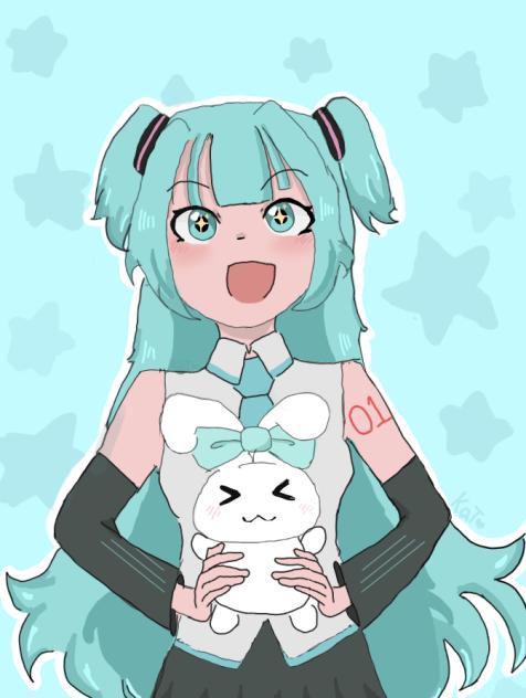 Miku and cinnamonroll ฅ⁠^⁠•⁠ﻌ⁠•⁠^⁠ฅ