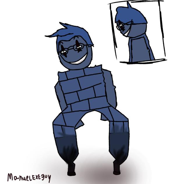 blue. bricks a Lil redesign on the legs