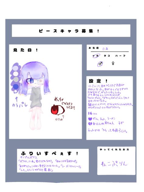 キャラ募