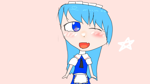 リア友の代理に咲夜の衣装着せて描いてみた
