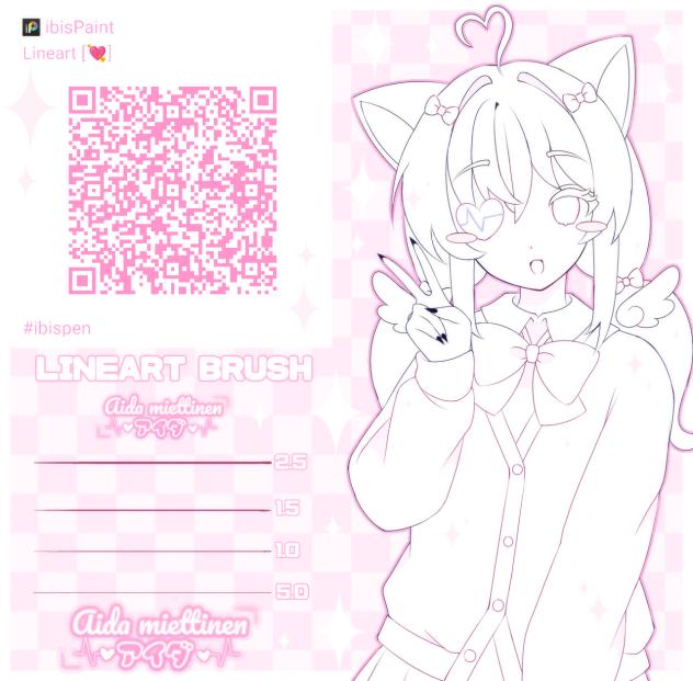 Lineart brush QR code.