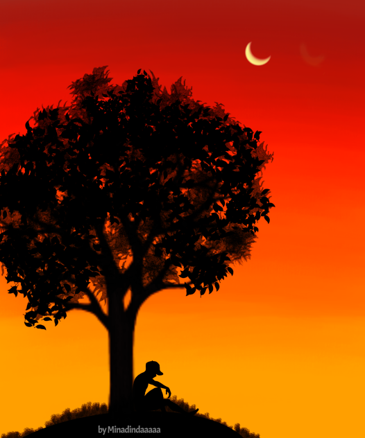 silhouette sunset
