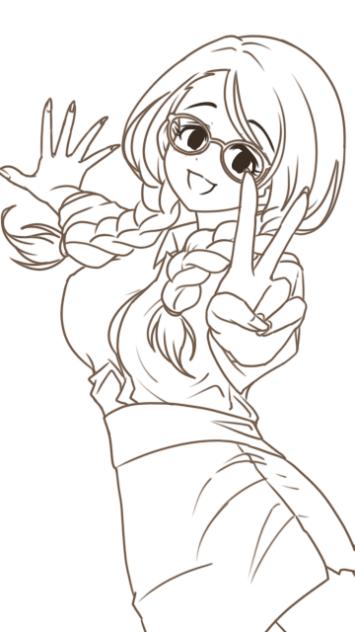 #赤西瑛梨華 線画