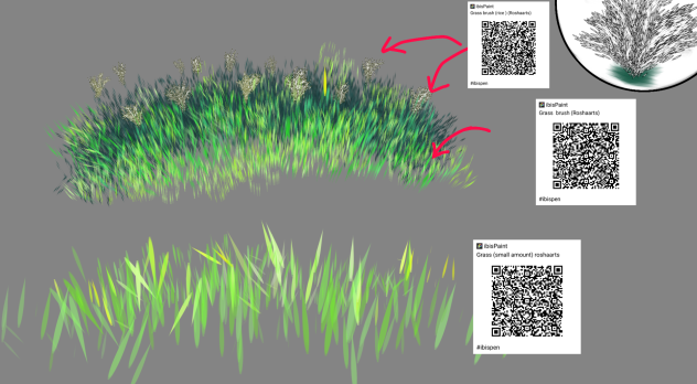 Grass Brushes (Roshaarts)#ibispaintx