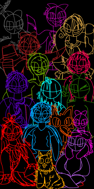 The side characters of my roleplay(neon)