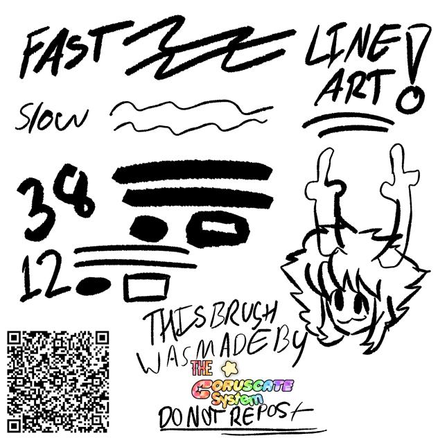 Line art brush
