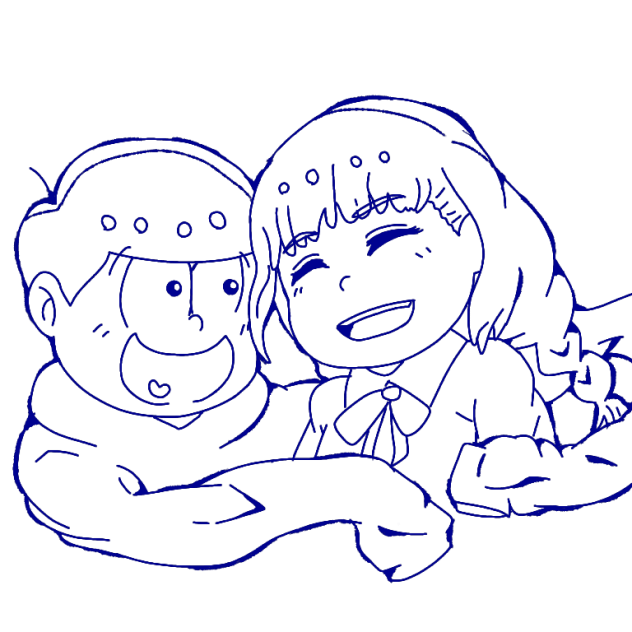 おそ松さん・塗り絵・(天使の二人)