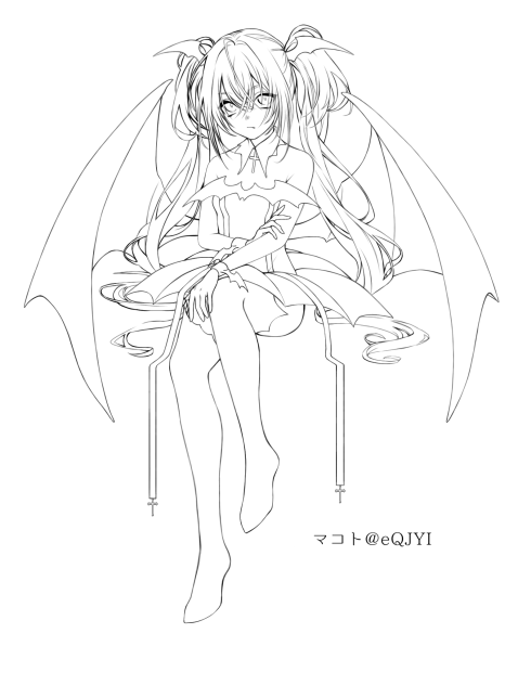 ほしな歌唄😈　線画