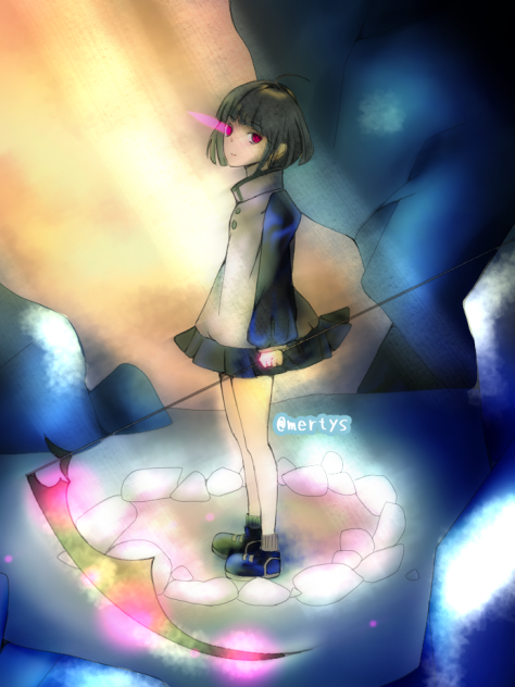 Speedpaint of Anime girl with a scythe - ibisPaint
