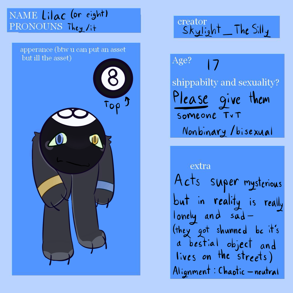 Object oc character zheet thing - ibisPaint