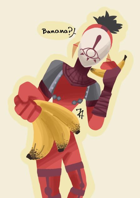 He love banana