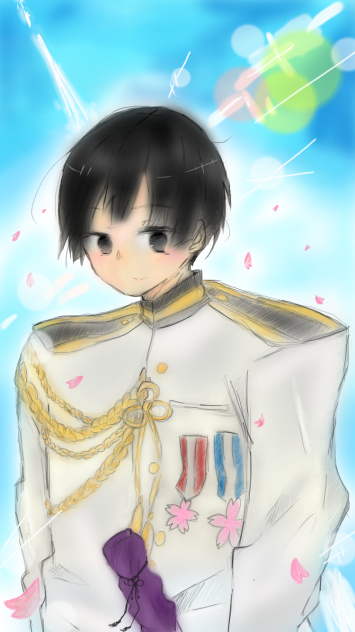 「桜を見るのに戦など必要ありません。」祖国描いてみた