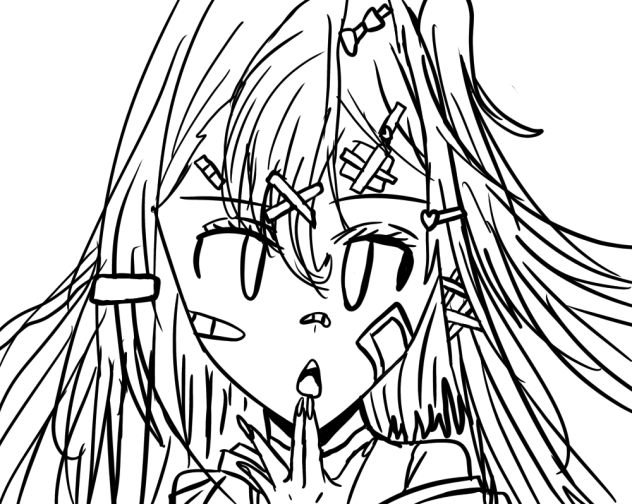 kawaii overloade colouring page