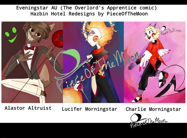 All Hazbin Redesigns, Charlie, Alastor..