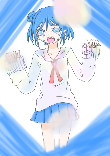 萌え袖✖️泣き顔