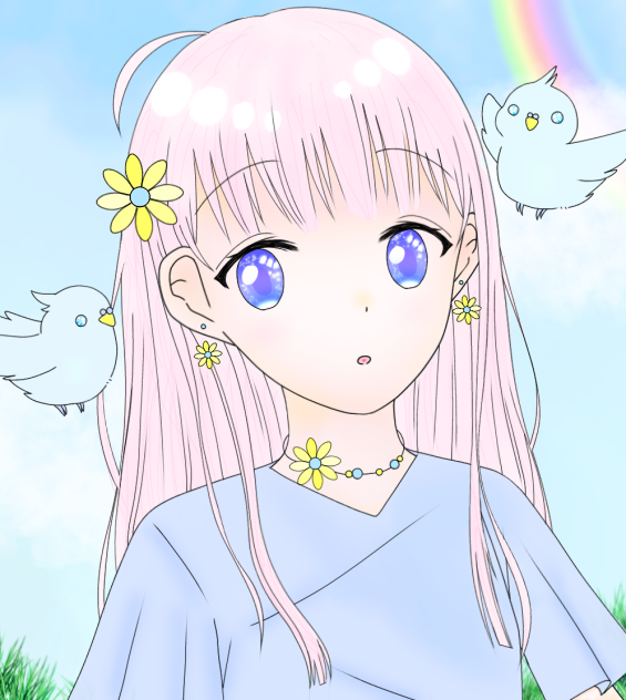 ねず美さんの線画塗った！！！