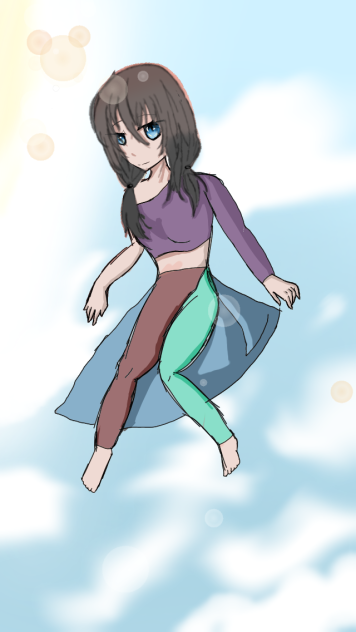 Floating girl
