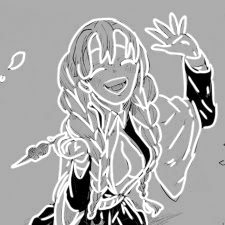 Mitsuri with a white outline