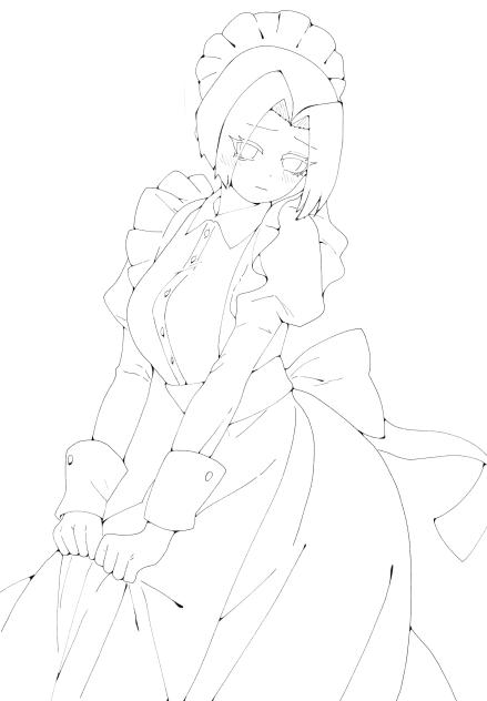 メイドフィンくん塗り絵