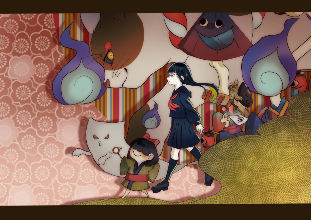 和服黒髪