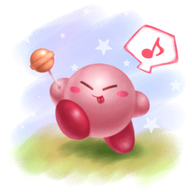 キャンディ貰って嬉しいカービィちゃん - ibisPaint